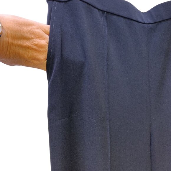 NWT St. John Black Polyester Wide Leg Trousers Size XL - Picture 4 of 8